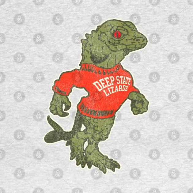 Retro Deep State Lizards Conspiracy Sports Parody Mascot by darklordpug